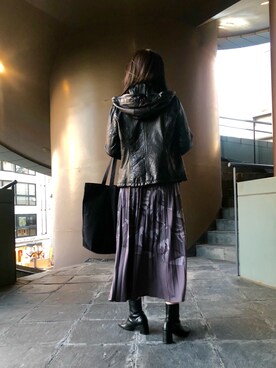 「AVIREX（アヴィレックス）のアイテム（その他アウター）」を使った、akaneさん（レディース・160cm）の秋コーディネート