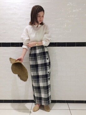 「アパートバイローリーズ」｜「アイテム（帽子）」を使った、nakaさん（レディース・155cm）の夏コーディネート