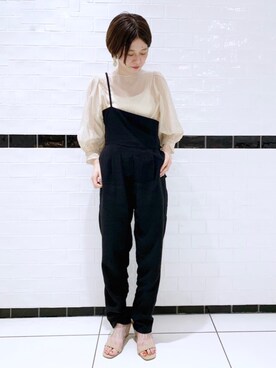 「アパートバイローリーズ」｜「アイテム（オールインワン・サロペット）」を使った、nakaさん（レディース・155cm）の春コーディネート
