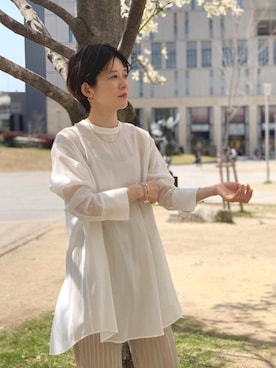 「うしろリボン」｜nakaさん（レディース・155cm）の春コーディネート