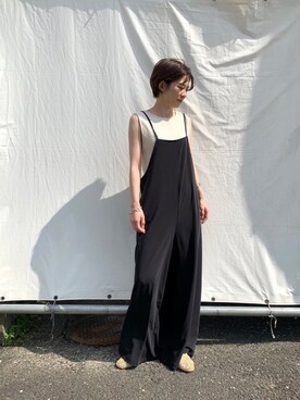 「アパートバイローリーズ」｜「アイテム（オールインワン・サロペット）」を使った、nakaさん（レディース・155cm）の春コーディネート