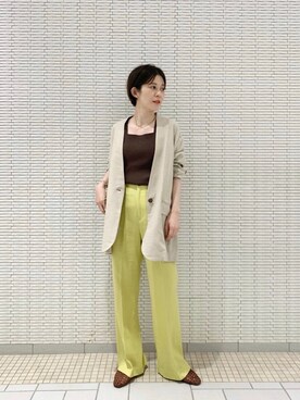 「アパートバイローリーズ」｜「アイテム（ノーカラージャケット）」を使った、nakaさん（レディース・155cm）の夏コーディネート