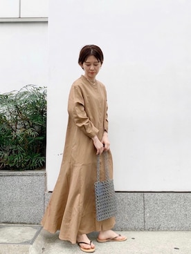 「A part by（アパートバイ）のアイテム（ビーチサンダル）」を使った、nakaさん（レディース・155cm）の夏コーディネート