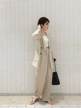 「A part by（アパートバイ）のアイテム（ビーチサンダル）」を使った、nakaさん（レディース・155cm）の夏コーディネート