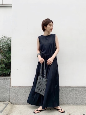 「A part by（アパートバイ）のアイテム（ビーチサンダル）」を使った、nakaさん（レディース・155cm）の夏コーディネート