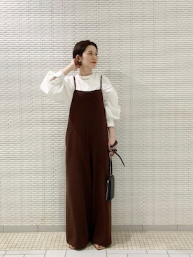「アパートバイローリーズ」｜「アイテム（オールインワン・サロペット）」を使った、nakaさん（レディース・155cm）の夏コーディネート
