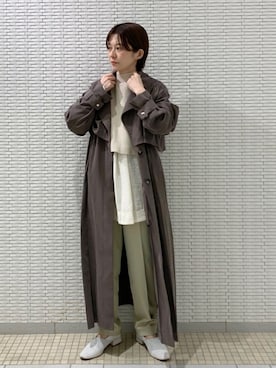 「アパートバイローリーズ」｜「アイテム（トレンチコート）」を使った、nakaさん（レディース・155cm）の春コーディネート