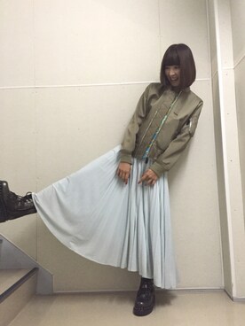 「CRY.（クライ）のアイテム（ジャケット/アウター）」を使った、レタスさん（レディース・160cm）の冬コーディネート