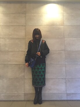 「MSGM（エムエスジーエム）のアイテム（ジャケット/アウター）」を使った、レタスさん（レディース・160cm）の冬コーディネート