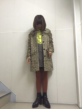 「MSGM（エムエスジーエム）のアイテム（ジャケット/アウター）」を使った、レタスさん（レディース・160cm）の冬コーディネート
