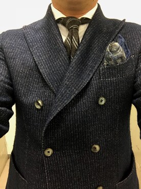 「アイテム（フォーマルスーツ/小物）」を使った、Yasuo Moritaさん（メンズ・177cm・30代）の秋コーディネート