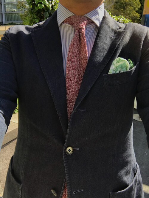 Yasuo Morita 鎌倉シャツのネクタイを使ったコーディネート Wear
