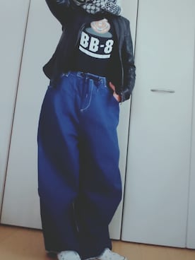 「G-STAR RAW（ジースターロゥ）のアイテム（ライダースジャケット）」を使った、birdさん（レディース・157cm）の冬コーディネート