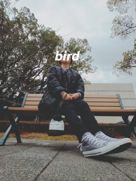 「green label relaxing（グリーンレーベルリラクシング）のST デッド USミリタリー ポーチ / 巾着（ショルダーバッグ）」を使った、birdさん（レディース・157cm）の冬コーディネート