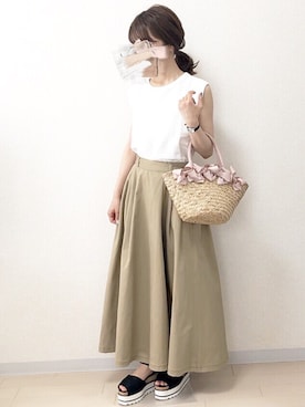 「アイテム（ピアス（両耳用））」を使った、ｎａｎａ♡さん（レディース・153cm・20代）の夏コーディネート