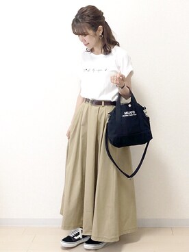 ｎａｎａ♡さんの「【Dickies】ツイルタックフレアスカート /チノスカート」を使ったコーディネート