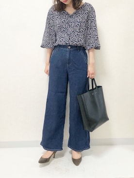 「SLOBE IENA（スローブイエナ）のアイテム（パンプス）」を使った、ｎａｎａ♡さん（レディース・153cm）の春コーディネート