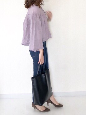 「SLOBE IENA（スローブイエナ）のアイテム（パンプス）」を使った、ｎａｎａ♡さん（レディース・153cm）の春コーディネート