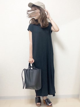 「NANO universe（ナノユニバース）のアイテム（帽子）」を使った、ｎａｎａ♡さん（レディース・153cm）の夏コーディネート
