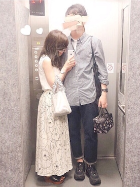 「Bou Jeloud（ブージュルード）のアイテム（スカート）」を使った、ｎａｎａ♡さん（レディース・153cm）の夏コーディネート