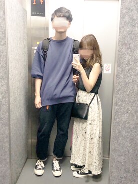 「Bou Jeloud（ブージュルード）のアイテム（スカート）」を使った、ｎａｎａ♡さん（レディース・153cm）の秋コーディネート