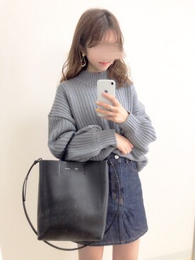 「SENSE OF PLACE by URBAN RESEARCH（センスオブプレイスバイアーバンリサーチ）のアゼルーズセーター（ニット/セーター）」を使った、ｎａｎａ♡さん（レディース・153cm）の秋コーディネート