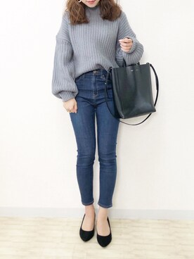 「SENSE OF PLACE by URBAN RESEARCH（センスオブプレイスバイアーバンリサーチ）のアゼルーズセーター（ニット/セーター）」を使った、ｎａｎａ♡さん（レディース・153cm）の秋コーディネート