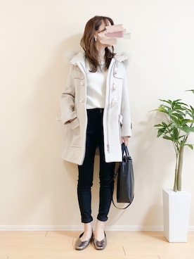 「STUDIOUS（ステュディオス）のアイテム（ジャケット/アウター）」を使った、ｎａｎａ♡さん（レディース・153cm）の冬コーディネート