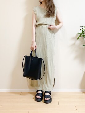 「FREE'S MART（フリーズマート）のアイテム（ワンピース/ドレス）」を使った、ｎａｎａ♡さん（レディース・153cm）の夏コーディネート