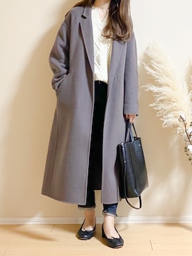 「ZOZO（ゾゾ）のスリムテーパードデニムパンツ［WOMEN］（デニムパンツ）」を使った、ｎａｎａ♡さん（レディース・153cm）の秋コーディネート