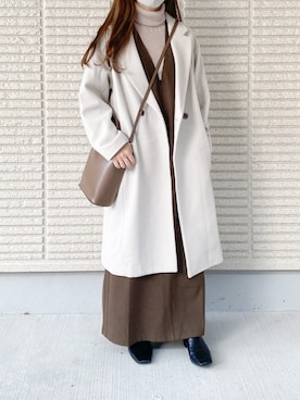 「SLOBE IENA（スローブイエナ）のアイテム（その他アウター）」を使った、ｎａｎａ♡さん（レディース・153cm）の冬コーディネート