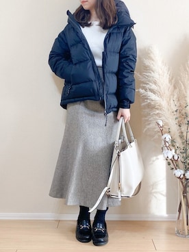 「FREE'S MART（フリーズマート）のアイテム（スカート）」を使った、ｎａｎａ♡さん（レディース・153cm）の冬コーディネート