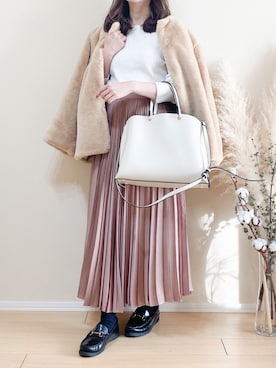 「EMMEL REFINES（エメルリファインズ）のアイテム」を使った、ｎａｎａ♡さん（レディース・153cm）の冬コーディネート