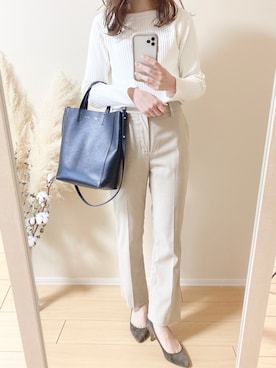 「SLOBE IENA（スローブイエナ）のアイテム（パンプス）」を使った、ｎａｎａ♡さん（レディース・153cm）の春コーディネート
