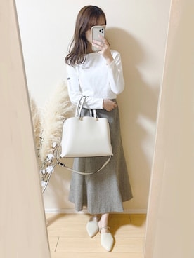 「FREE'S MART（フリーズマート）のアイテム（スカート）」を使った、ｎａｎａ♡さん（レディース・153cm）の春コーディネート
