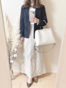 「ROPE' PICNIC（ロペピクニック）のアイテム（ジャケット/アウター）」を使った、ｎａｎａ♡さん（レディース・153cm）の春コーディネート
