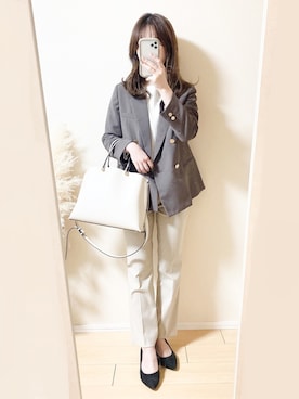 「Mila Owen（ミラオーウェン）のアイテム（ジャケット/アウター）」を使った、ｎａｎａ♡さん（レディース・153cm）の春コーディネート