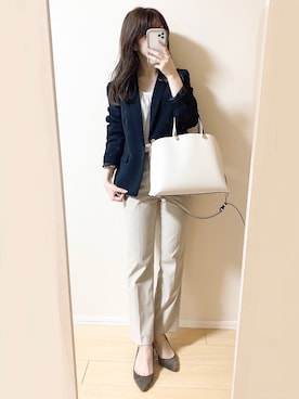 「ROPE' PICNIC（ロペピクニック）のアイテム（ジャケット/アウター）」を使った、ｎａｎａ♡さん（レディース・153cm）の春コーディネート