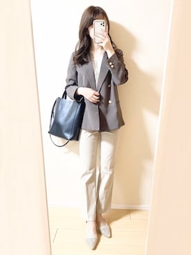 「Mila Owen（ミラオーウェン）のアイテム（ジャケット/アウター）」を使った、ｎａｎａ♡さん（レディース・153cm）の春コーディネート