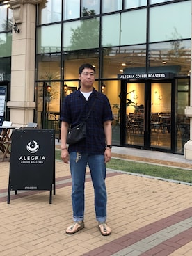 「nonnative（ノンネイティブ）のアイテム（バッグ）」を使った、younsukcrvzy さん（メンズ・184cm）の夏コーディネート