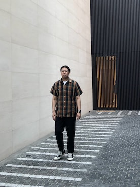 「BEDWIN & THE HEARTBREAKERS」｜「アイテム（ニットキャップ/ビーニー）」を使った、younsukcrvzy さん（メンズ・184cm）の夏コーディネート