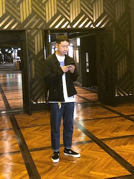「YSTRDY's TMRRW（イエスタデイズトゥモロー）のアイテム（ジャケット/アウター）」を使った、younsukcrvzy さん（メンズ・184cm）の夏コーディネート