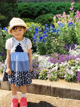 「アイテム（アンサンブル）」を使った、RIKOさん（キッズ・100cm）の夏コーディネート