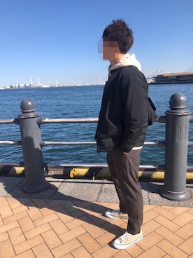 「BASECONTROL（ベースコントロール）のアイテム（バッグ）」を使った、たまさん（メンズ・168cm）の冬コーディネート