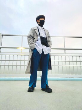 「STUDIOUS（ステュディオス）のアイテム（バッグ）」を使った、RYOTAさん（メンズ・165cm）の秋コーディネート