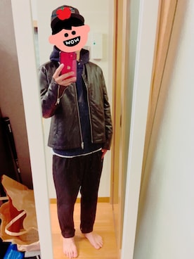 「URBAN RESEARCH Sonny Label（アーバンリサーチサニーレーベル）のアイテム（ライダースジャケット）」を使った、ryoz_wearさん（メンズ・160cm）の春コーディネート