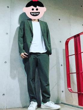「Hanes」｜「アイテム（スラックス）」を使った、ryoz_wearさん（メンズ・160cm）の夏コーディネート