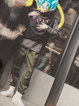 「RickOwens×adidas」｜「アイテム（スラックス）」を使った、Keyronさん（メンズ・183cm）の秋コーディネート