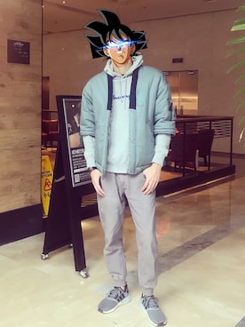 「CLOT（クロット）のアイテム（スラックス）」を使った、Keyronさん（メンズ・183cm）の秋コーディネート