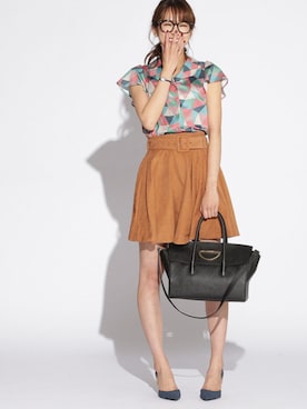 「Samantha Thavasa（サマンサタバサ）のアイテム（ハンドバッグ、その他）」を使った、サマンサタバサ スタッフさん（レディース・160cm）の春コーディネート